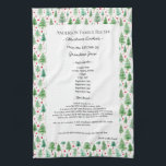 Family Recipe Heirloom Text Christmas Kitchen Towel<br><div class="desc">Keepsake family recipe tea towel. Share uncle Jim's chili recipe or great aunt Aggie's all time favourite thanksgiving casserole dish. Elegant and simple template design can easily be adjusted to share your family recipes as mother's day, birthday, or Christmas gifts. Custom family name with initials. Colours can be changed. Great...</div>