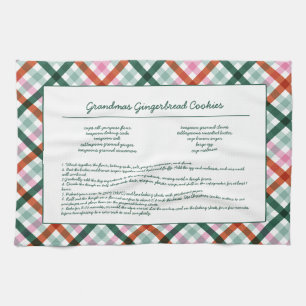 Family Recipe Keepsake Christmas Kitchen Towel