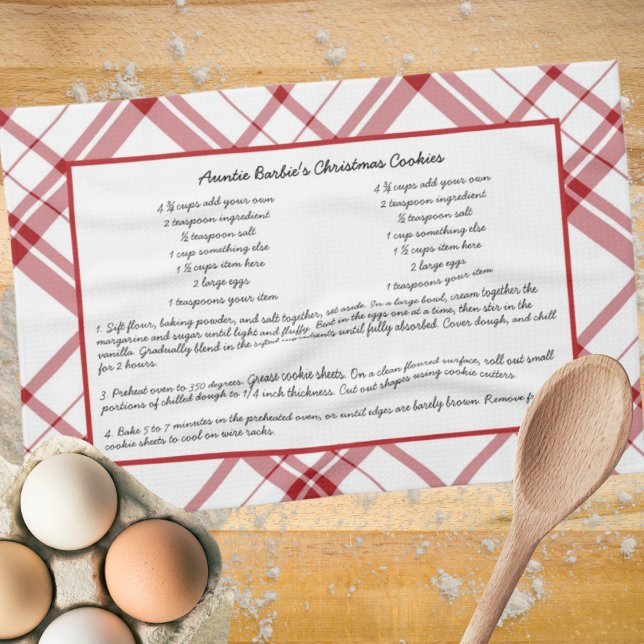 Family Recipe Keepsake Christmas Kitchen Towel (Creator Uploaded)