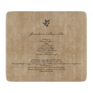 Family Recipe Keepsake Custom Text Cutting Board