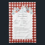 Family Recipe Keepsake Heirloom Christmas Floral Kitchen Towel<br><div class="desc">Keepsake family recipe tea towel. Share uncle Jim's chili recipe or great aunt Aggie's all time favourite thanksgiving casserole dish. Elegant and simple template design can easily be adjusted to share your family recipes as mother's day, birthday, or Christmas gifts. Custom family name with initials. Colours can be changed. Great...</div>