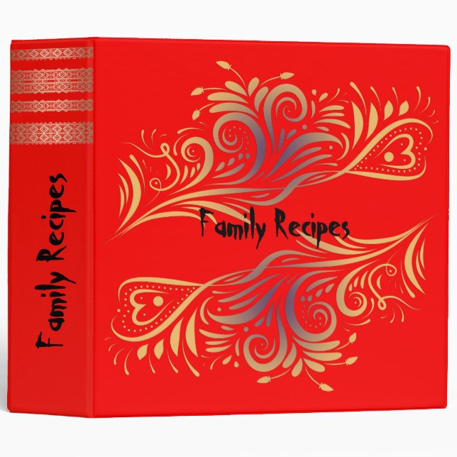 Family recipes binder (Front/Spine)