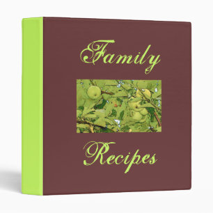 Family, Recipes-Binder-Apple Design Binder