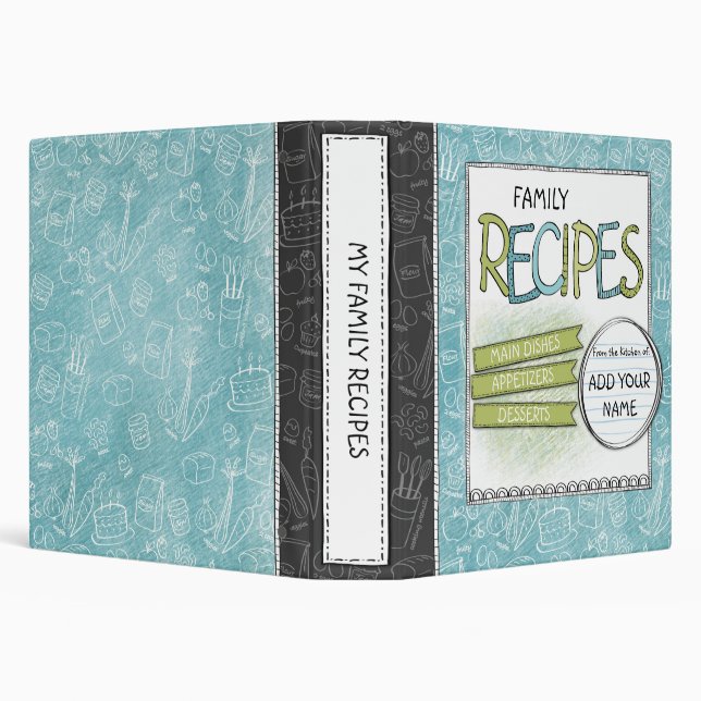 Family Recipes Custom Avery Binder (Background)