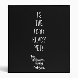 family recipes funny cookbook black binder