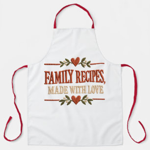 Family Recipes, Made With Love Apron