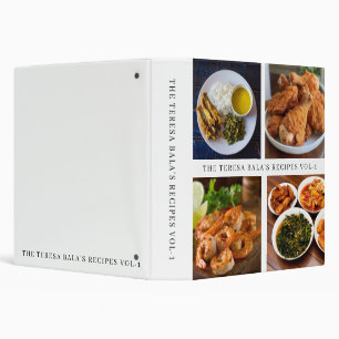 Family Recipes Minimalist Clean Simple White Binder