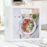 Family Recipes Photo Clean Simple Minimalist White Binder<br><div class="desc">A minimalist elegant recipe binder featuring a large photo on a simple white background with modern typography. The perfect binder to collect recipe!</div>