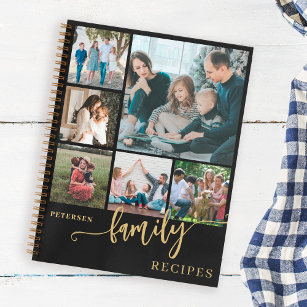 Family recipes photo collage recipe book