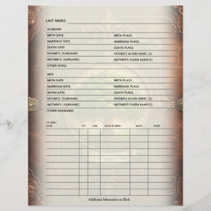 Family Records Genealogy Scrapbook