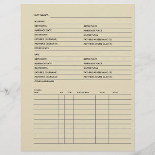 Family Records Genealogy Scrapbook