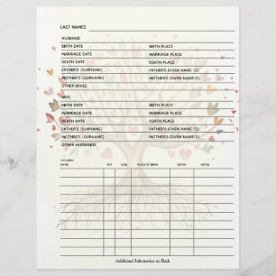 Family Records Genealogy Scrapbook