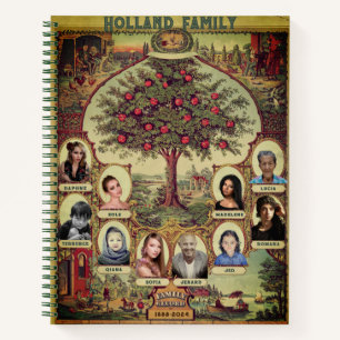 Family Records Tree Personalize Notebook