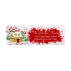 Family Red Christmas Return Adresse
