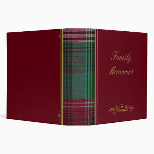 Family Red Plaid 2" Photo Album Binder