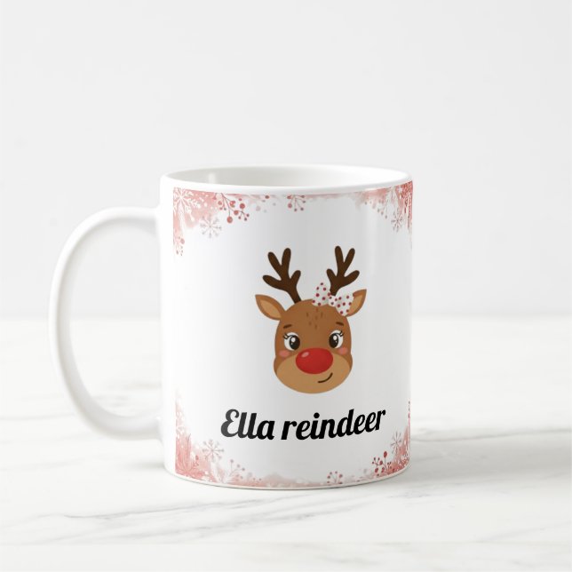 Family Reindeer Matching Mugs (Gauche)