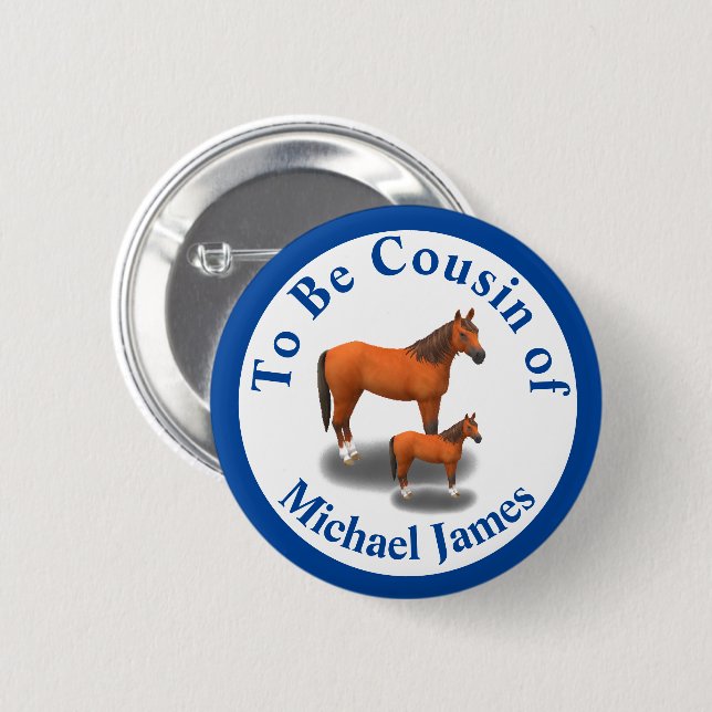 Family Relation Assorted Animals 2 Inch Round Button (Front & Back)