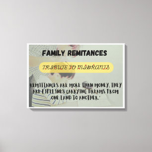 Family remitances day canvas print