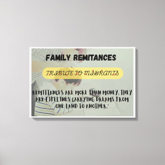 Family remitances day canvas print