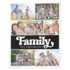 Family Retro Typography Photo Collage