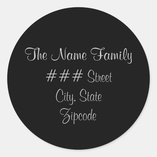 Family return address label - personalize (Front)