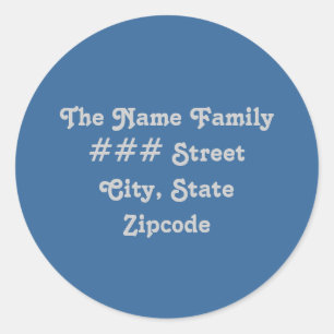 Family return address label - personalize info