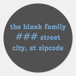 family return address labels - personalize info