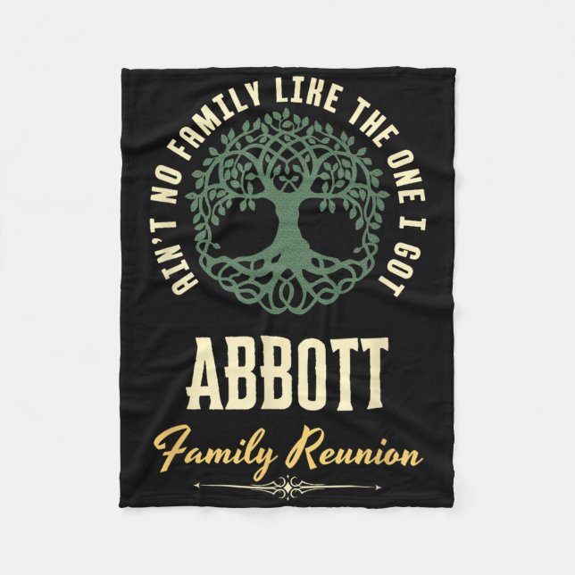 Family Reunion 2025 Matching Design - Abbott - Cop Fleece Blanket (Front)