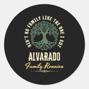 Family Reunion 2025 Matching Design - Alvarado  Classic Round Sticker
