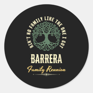 Family Reunion 2025 Matching Design - Barrera  Classic Round Sticker