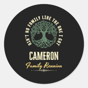 Family Reunion 2025 Matching Design - Cameron  Classic Round Sticker