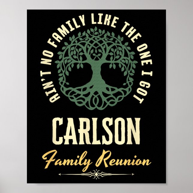 Family Reunion 2025 Matching Design - Carlson  Poster (Front)