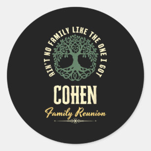 Family Reunion 2025 Matching Design - Cohen Classic Round Sticker