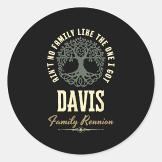 Family Reunion 2025 Matching Design - Davis  Classic Round Sticker