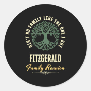 Family Reunion 2025 Matching Design - Fitzgerald  Classic Round Sticker