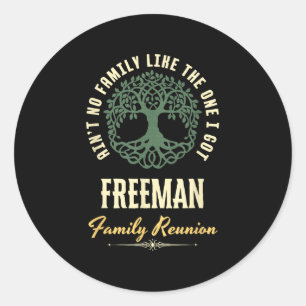 Family Reunion 2025 Matching Design - Freeman  Classic Round Sticker