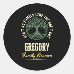 Family Reunion 2025 Matching Design - Gregory Classic Round Sticker