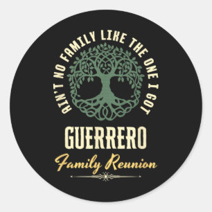 Family Reunion 2025 Matching Design - Guerrero Classic Round Sticker