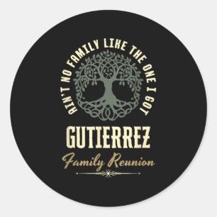Family Reunion 2025 Matching Design - Gutierrez Classic Round Sticker