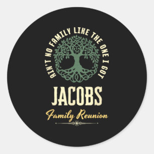 Family Reunion 2025 Matching Design - Jacobs  Classic Round Sticker