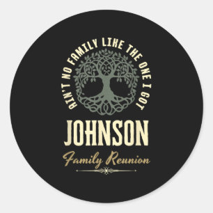 Family Reunion 2025 Matching Design - Johnson Classic Round Sticker