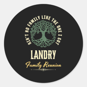 Family Reunion 2025 Matching Design - Landry  Classic Round Sticker