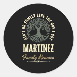 Family Reunion 2025 Matching Design - Martinez Classic Round Sticker