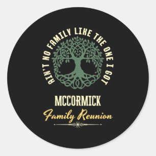 Family Reunion 2025 Matching Design - Mccormick Classic Round Sticker