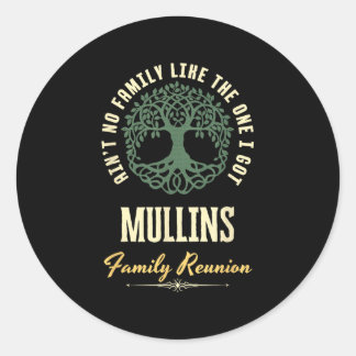 Family Reunion 2025 Matching Design - Mullins  Classic Round Sticker