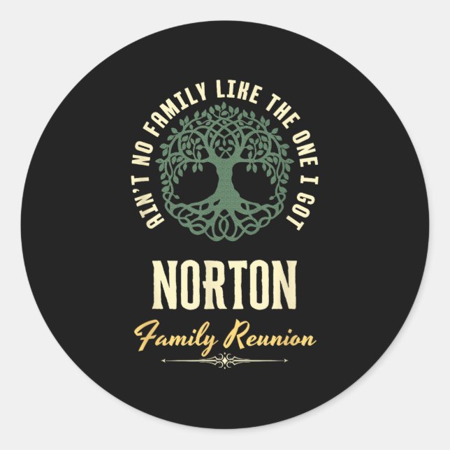 Family Reunion 2025 Matching Design - Norton  Classic Round Sticker (Front)