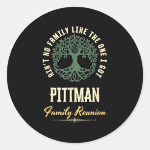 Family Reunion 2025 Matching Design - Pittman Classic Round Sticker