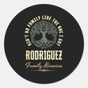 Family Reunion 2025 Matching Design - Rodriguez  Classic Round Sticker