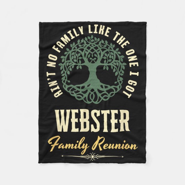 Family Reunion 2025 Matching Design - Webster  Fleece Blanket (Front)