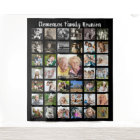 Family Reunion 39 Photo Collage Personalized Black